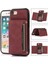 Iphone Se 2020/8/7 Şarap-Kırmızı Için Üç Katlı Deri Telefon Kılıfı (Yurt Dışından) 2