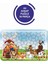 2'li Set 54 Parça Ahşap Puzzle Sevimli Hayvanlar ve Çiftçi Çocuklar Için 3