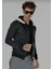 Slim Fit Kapüşonlu Siyah Mont 2