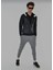 Slim Fit Siyah Kapüşonlu Mont 3