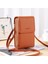 6.5 Inç Pu Deri Telefon Crossbody Çanta Kadınlar Için Dokunmatik Ekran Çantaları-Kahverengi (Yurt Dışından) 1