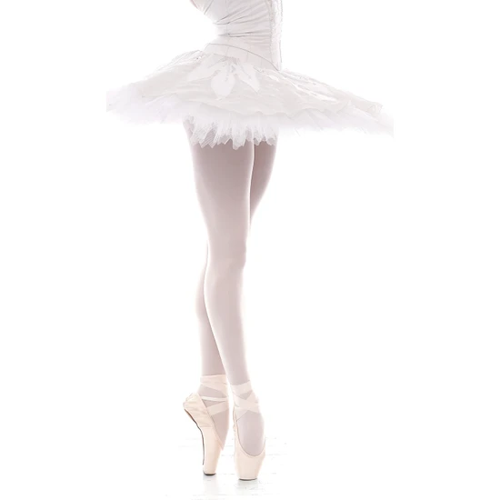 Gymo Dancewear Arkası Dikişli Çocuk Beyaz Bale Çorabı