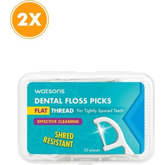 Watsons Humble Brush Floss Picks Naneli Kürdanlı Diş Ipi 50 Adet X2 Adet