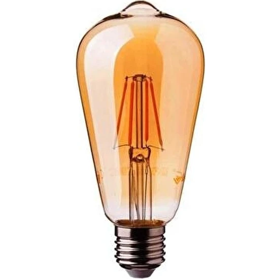 LED ST64 Flamanlı 4W LED Rustik Dekoratif Ampul Vintage Aydınlatma