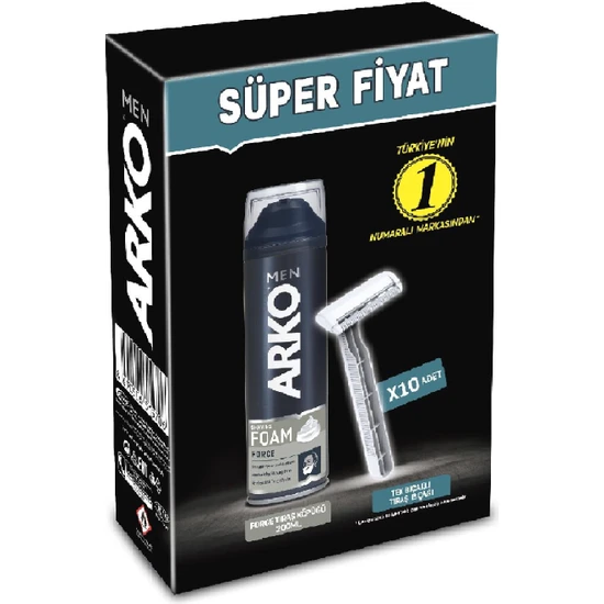 Arko Men T1 10'lu+Force Kopuk 200ML