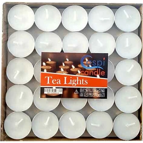 Tealight Tea Light Mum Beyaz Renk 50 Adet
