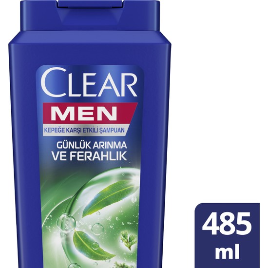 Clear Men Kepeğe Karşı Etkili Şampuan Günlük Arınma ve Ferahlık Sedir Ağacı ve Okaliptus Özleri 485 ML