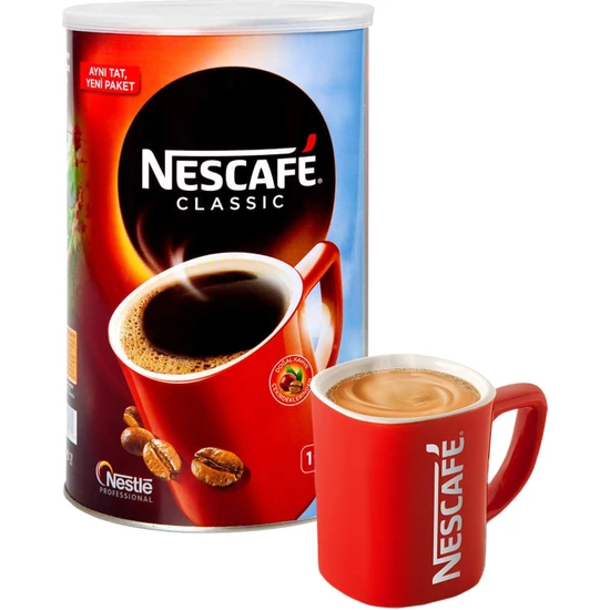 Nescafe Classic Teneke 1 kg + Bardak