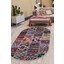 Dijidekor 9010 Patchwork Temalı Saçaksız Dijital Oval Halı Kaymaz Yıkanabilir Iskandinav Yolluk 200X350 2