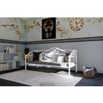 Metalia Delux Sofa Sedir Beyaz (Minderli)