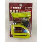 Neffo World Class Locks 110 Db Fosforlu Yeşil Alarmlı Disk Kilidi