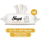 Sleepy Extra Islak Bebek Havlusu 6X70 (420 Yaprak)