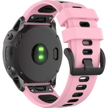 Puluzpuluz Garmin Fenix ​​6X Kayış Pembe Siyah Için (Yurt Dışından)