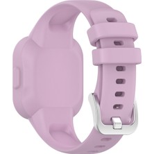 Puluzpuluz Garmin Vivofit Jr3 Için Silikon Saf Renkli Kordonlubağı Açık Mor (Yurt Dışından)