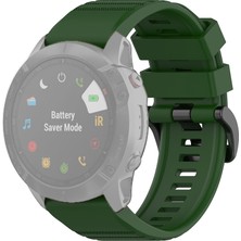 Puluzpuluz Garmin Fenix ​​6X 26Mm Yeşil Ordu Için Resmi Doku Kordonu (Yurt Dışından)