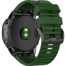 Puluzpuluz Garmin Fenix ​​6X 26Mm Yeşil Ordu Için Resmi Doku Kordonu (Yurt Dışından)