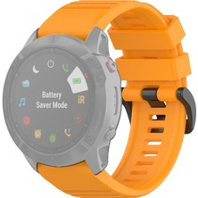 Puluzpuluz Garmin Fenix ​​6X 26Mm Amber Sarı Resmi Doku Kordonlu Saati (Yurt Dışından)