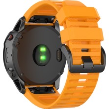 Puluzpuluz Garmin Fenix ​​6X 26Mm Amber Sarı Resmi Doku Kordonlu Saati (Yurt Dışından)