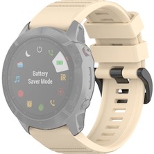 Puluzpuluz Garmin Fenix ​​6X 26Mm Bej Için Resmi Dokusu Saat Bandosu (Yurt Dışından)