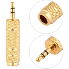 Aldım Geldi 3.5 mm Erkek-6.3 mm Dişi Stereo Çevirici Gold Adaptör