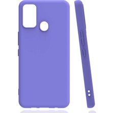 Smcase Tecno Spark 7 Kılıf Renkli Korumalı Premier Mat Silikon Mor