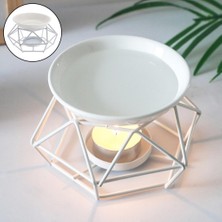 Dolity Seramik Metal Koku Yağı Brülör Mum Tealight Tutucu Dekor (Yurt Dışından)