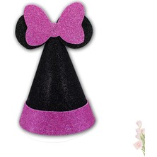 Süsle Bebek ve Parti Minnie Mouse Simli Eva Şapka - 22 cm