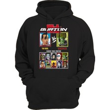 Remonz Tım Burton Film Karakterleri Baskılı 3 Ipl. Şardonlu 600 Gr. Siyah Kapüşonlu Sweatshirt