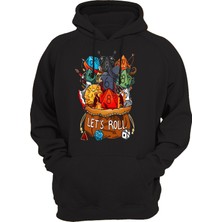 Remonz Zarlar Baskılı 3 Ipl. Şardonlu, Kalın (600 Gr.) Içi Polar Sweatshirt