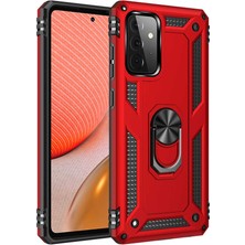 Dlrcase Samsung Galaxy A52S 5g Kılıf Vega Tank Standlı Yüzüklü Mıknatıslı Kırmızı