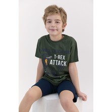 RolyPoly T-Rex Attack Haki Erkek Çocuk Bermuda Takım