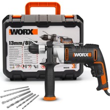 Worx WX318 810WATT 13MM  Darbeli Matkap + 6 Adet Uç