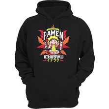 Remonz Naruto Baskılı Baskılı Siyah 3 Ipl. Şardonlu Kalın (600 Gr.) Içi Polar Kapüşonlu Sweatshirt Hoodie
