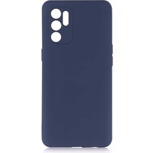 Gpack Oppo Reno 6 4g Kılıf Renkli Korumalı Premier Mat Silikon Lacivert