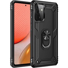 Case Street Samsung Galaxy A52S 5g Kılıf Vega Tank Standlı Yüzüklü Mıknatıslı Siyah