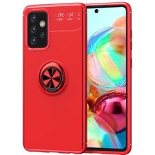 Case Street Samsung Galaxy A52S 5g Kılıf Ravel Silikon Yüzüklü Mıknatıslı Lüx Koruma Kırmızı