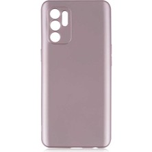 Case Street Oppo Reno 6 4g Kılıf Korumalı Mat Soft Premier Silikon+Nano Glass Bronz