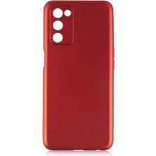 Case Street Oppo A55 Kılıf Renkli Korumalı Premier Mat Silikon Kırmızı