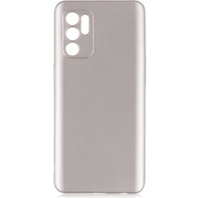 Case Street Oppo Reno 6 4g Kılıf Korumalı Mat Soft Premier Silikon+Nano Glass Gold