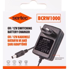 Sertec BCRW1000 6V/12V 1A Kademeli Batarya ve Akü Şarj Adaptörü