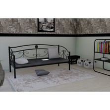 Metalia Delux Ferforje Sofa Sedir Siyah (Minderli)