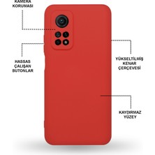 Case World Caseworld Xiaomi Mi 10T Pro Kapak Kamera Korumalı Içi Kadife Lansman Silikon Kılıf - Kırmızı