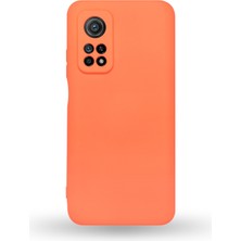 Case World Caseworld Xiaomi Mi 10T Pro Kapak Kamera Korumalı Içi Kadife Lansman Silikon Kılıf - Turuncu