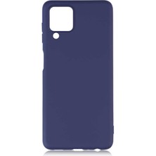 Case 4U Samsung Galaxy M22 Kılıf Klasik Mat Renkli Yumuşak Premier Silikon Lacivert