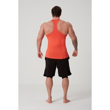 Muscle Station Toughman Tank Turuncu Workout Fitness Atlet