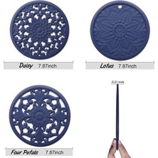 Tianyeda Silikon Trivet Paspaslar Kaymaz Oyma Potholders Mutfak Tezgah Seti Için Isı Koruma Pedi 3'lü (Yurt Dışından)