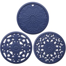 Tianyeda Silikon Trivet Paspaslar Kaymaz Oyma Potholders Mutfak Tezgah Seti Için Isı Koruma Pedi 3'lü (Yurt Dışından)