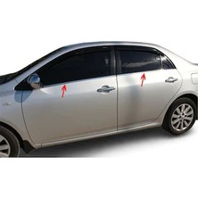 Solarex Toyota Corolla 2007-2013 Uyumlu Cam Çıtası 4 Parça Krom Paslanmaz Çelik