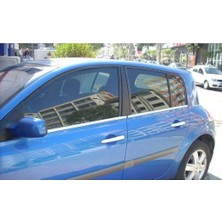 Solarex Renault Megane 2 Hb 2004-2010 Uyumlu 4 Parça Krom Paslanmaz Çelik