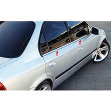 Solarex Honda Civic 2002-2007 Uyumlu Cam Çıtası 4 Parça Krom Paslanmaz Çelik